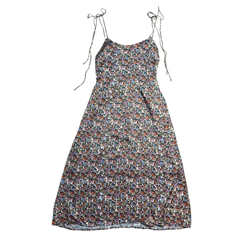 For Love & Lemons Multi Floral Print Hayes Midi Dress Womens M - Picture 2 of 9